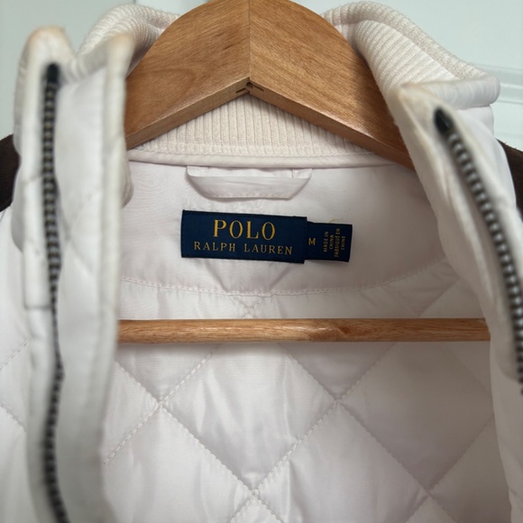 White and brown Ralph Lauren Women’s Quilted vest / gilet / body warmer - Picture 4 of 7